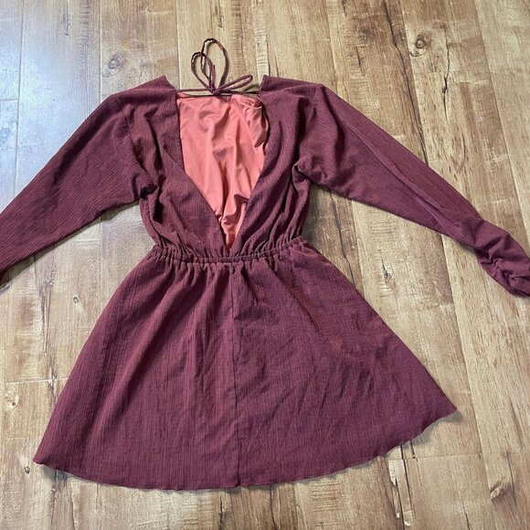 Tularosa Size Small S Orange Dress  Open Back Revolve - Picture 3 of 7